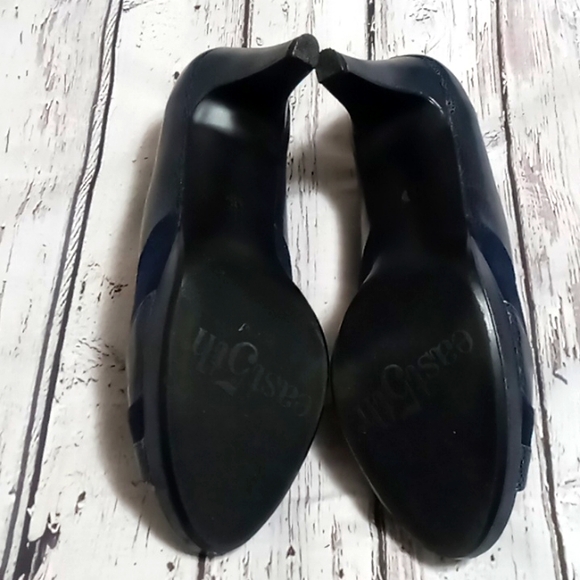 East 5th shoes heel 2 1/2" heel size 7m blue open toe - Picture 2 of 7